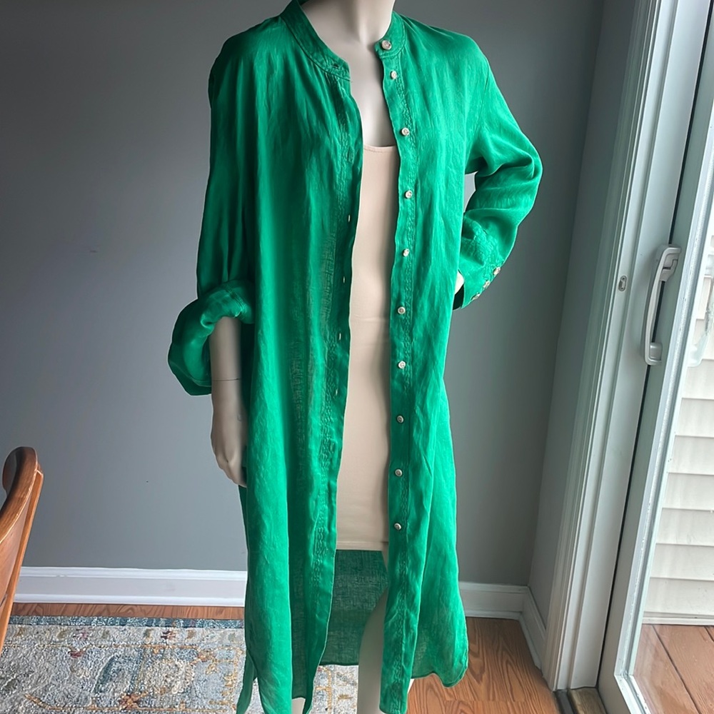 ZARA Linen shirtdress EUC Large